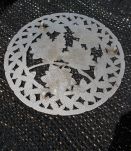 DESSOUS DE PLAT ART NOUVEAU LAITON ARGENTE TBE VINTAGE RETRE