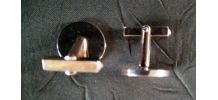 Boutons de manchette Pl. Or, forme circulaire