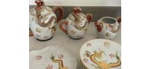 Service à thé porcelaine  décor dragon