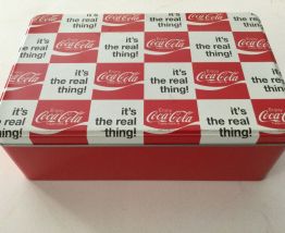 Boîte vintage Coca-Cola damiers 