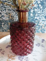 Carafe en verre à facettes vintage