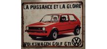 Plaque métal VW Golf GTI 1