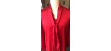 Chemisiers long e large Chemisier rouge cravate large