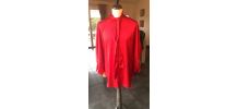 Chemisiers long e large Chemisier rouge cravate large