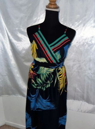 Robe longue stylé Couleur multicolore / noir