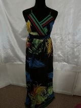 Robe longue stylé Couleur multicolore / noir