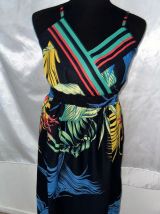 Robe longue stylé Couleur multicolore / noir