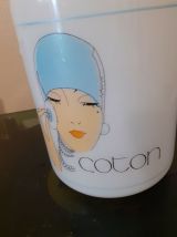 Pot En Opaline. " Coton". Annees 650/60. Vintage.