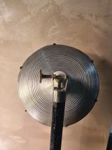 lampe d atelier  en alu et fonte, nicklé 1930 a 40   ,,,45x2