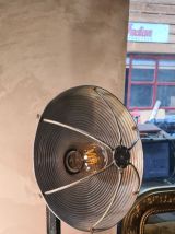 lampe d atelier  en alu et fonte, nicklé 1930 a 40   ,,,45x2