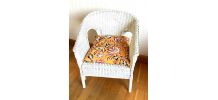 Fauteuil en rotin blanc vintage 