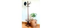 Porte manteau perroquet de bistrot en bois courbé