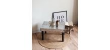 Table bout de canapé vintage industriel