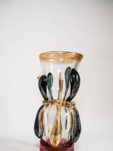 Vase Ion Tamaian vintage en verre soufflé, Roumanie