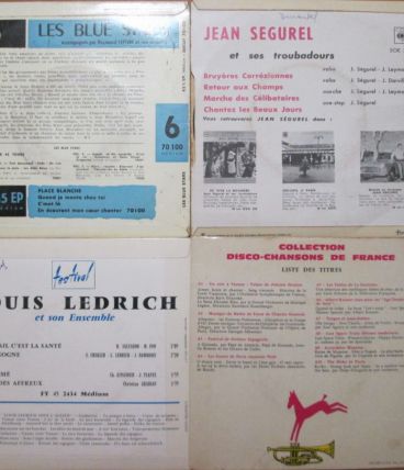 Vinyles 6 Disques 45 Tours Jean Segurel - Louis Ledrich 