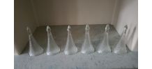 6 anciens verres sans pieds dit "CUL-SEC"