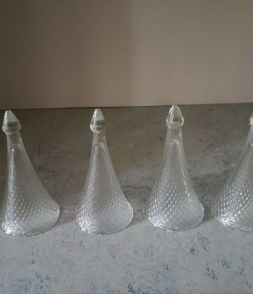 6 anciens verres sans pieds dit "CUL-SEC"