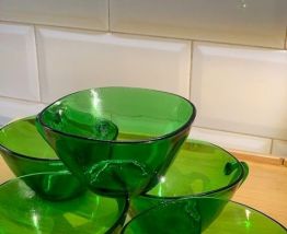 Tasses Vereco verte Vintage