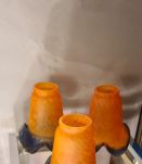   1 Tulipe Art Deco en Pate De verre pour lampe lustre  du s