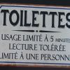 Plaque métal Toilettes 