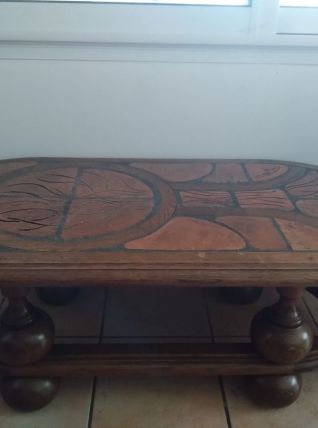 Table basse ovale 