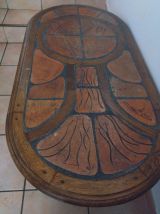 Table basse ovale 