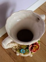 VASE ITALIEN BARBOTTINE PORCELAINE DE CAPODIMONTE