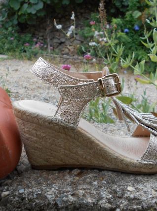 MINELLI ESPADRILLES NEUF T 36 PLATINE SANDALES 