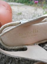 MINELLI ESPADRILLES NEUF T 36 PLATINE SANDALES 