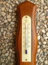 baromètre, thermomètreen bois , vintage