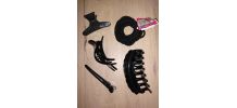 Lot barrettes pinces élastiques chouchous noirs coiffure 