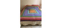 dessus de lit couverture fait main  grande taille