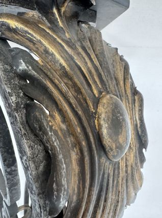 Console louis XV fer et ardoise