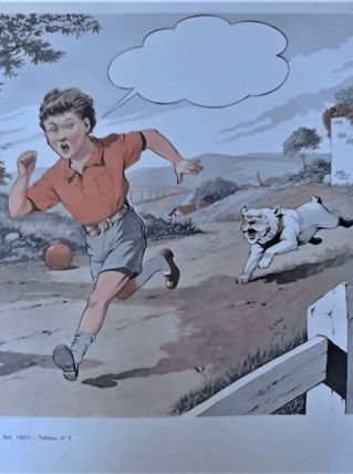 Affiche scolaire  le language spontané 1-2 1973 éditions mdi