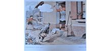 Affiche scolaire  le language spontané 1-2 1973 éditions mdi