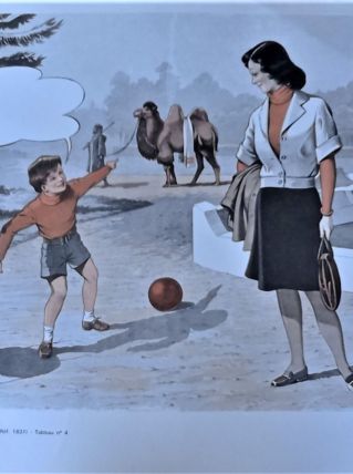 Affiche scolaire  le language spontané 3-4 1973 éditions mdi