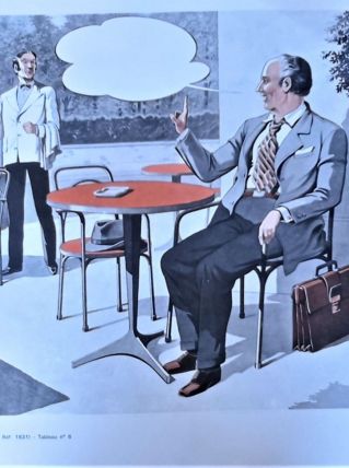 Affiche scolaire le language spontané 5-6 1973 éditions mdi