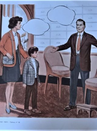 Affiche scolaire le language spontané 9-10 1973 éditions mdi
