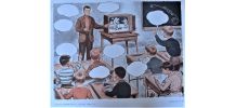 Affiche scolaire le language spontané 13-14 1973 édition mdi