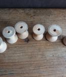 Lot de 6 bobines de fil en bois