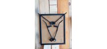 Cadre Vachette/taureau pièces de vélo design, déco industrie