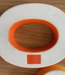 5 Coupes céramique lettres multicolores