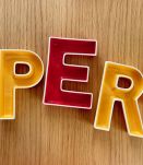 5 Coupes céramique lettres multicolores