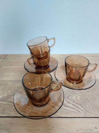 Service petit déjeuner  Duralex  vintage