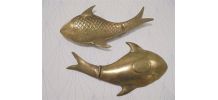 Paire de poissons en laiton