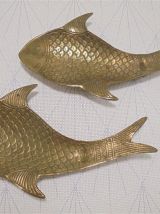 Paire de poissons en laiton