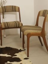  Paire de  chaises gondole Baumann année 60 restaurées. Réf.