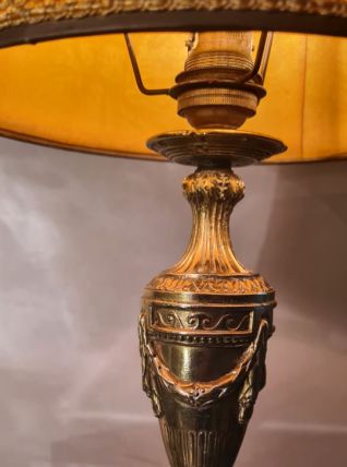 tres belle lampe empire  ,  1960  acier chrome doré  petite 