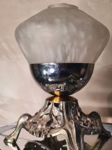 lampe de table 1920  avec  abat jour clichy blanc 21x14  tre