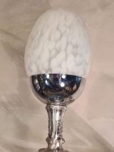 lampe de table 1920  avec  abat jour clichy blanc 31x12  tre